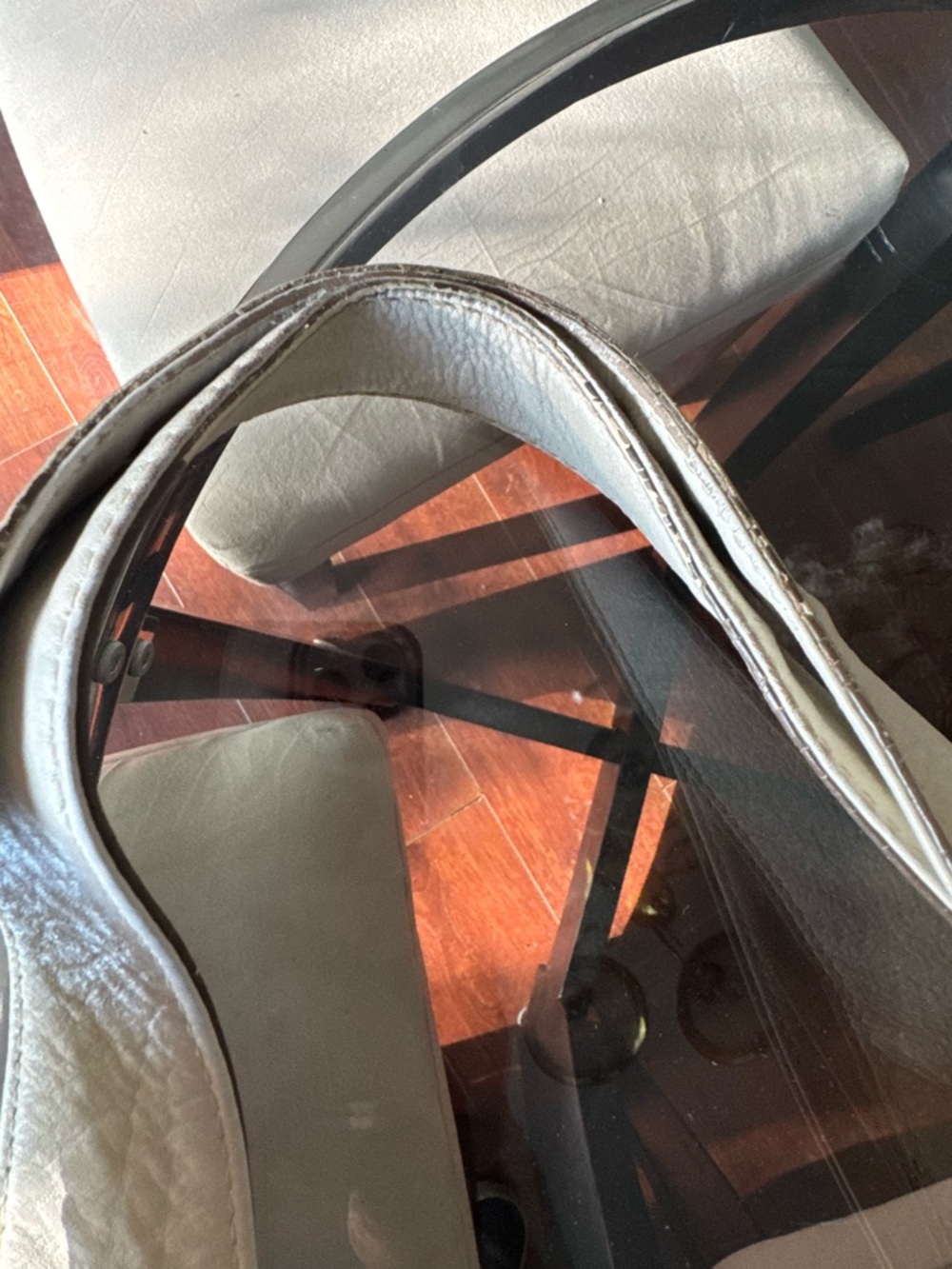 Michael Kors Off-White Leather Hobo with Tassel and Whipstitch - Picture 3 of 5